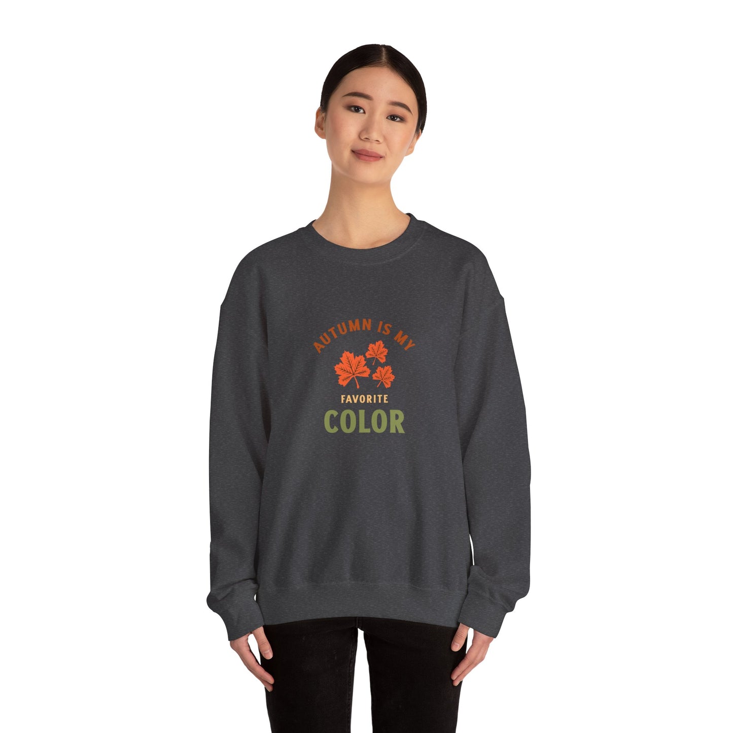 Autumn-Inspired Unisex Crewneck Sweatshirt - Cozy Fall Apparel, Gift for Her, Birthday Present, Family Gathering, Seasonal Fashion - MaisonThreadory