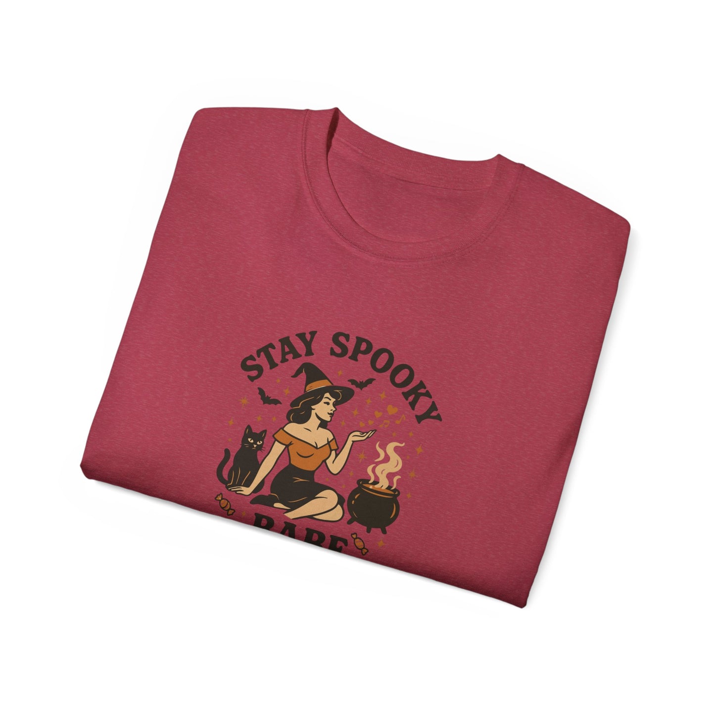Spooky Halloween Unisex Tee, Stay Spooky Babe Shirt, Plus Size Halloween T-Shirt, Cute Witch Tee, Fall Festive Apparel
