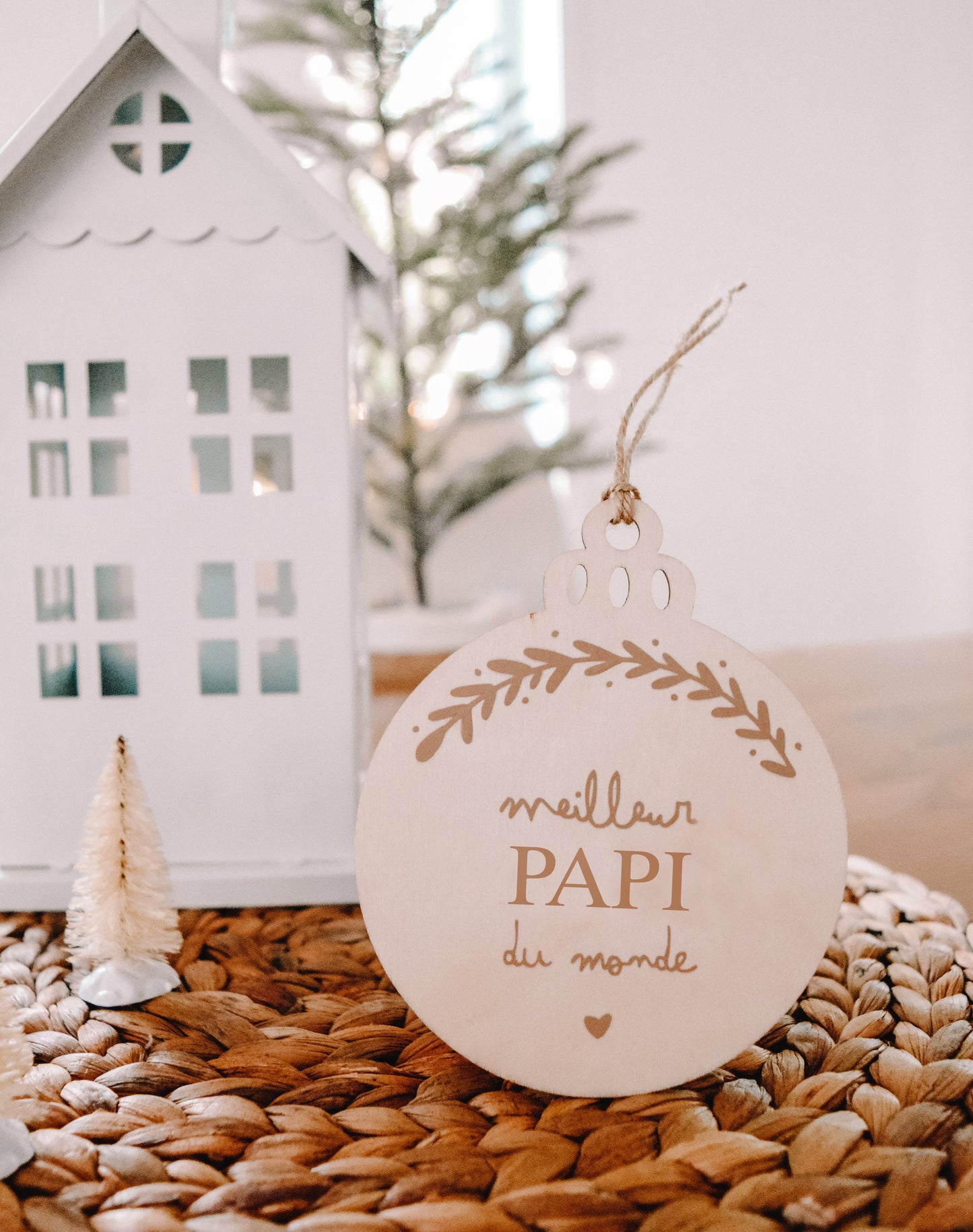 Ornement de Noël en bois - Meilleur papi