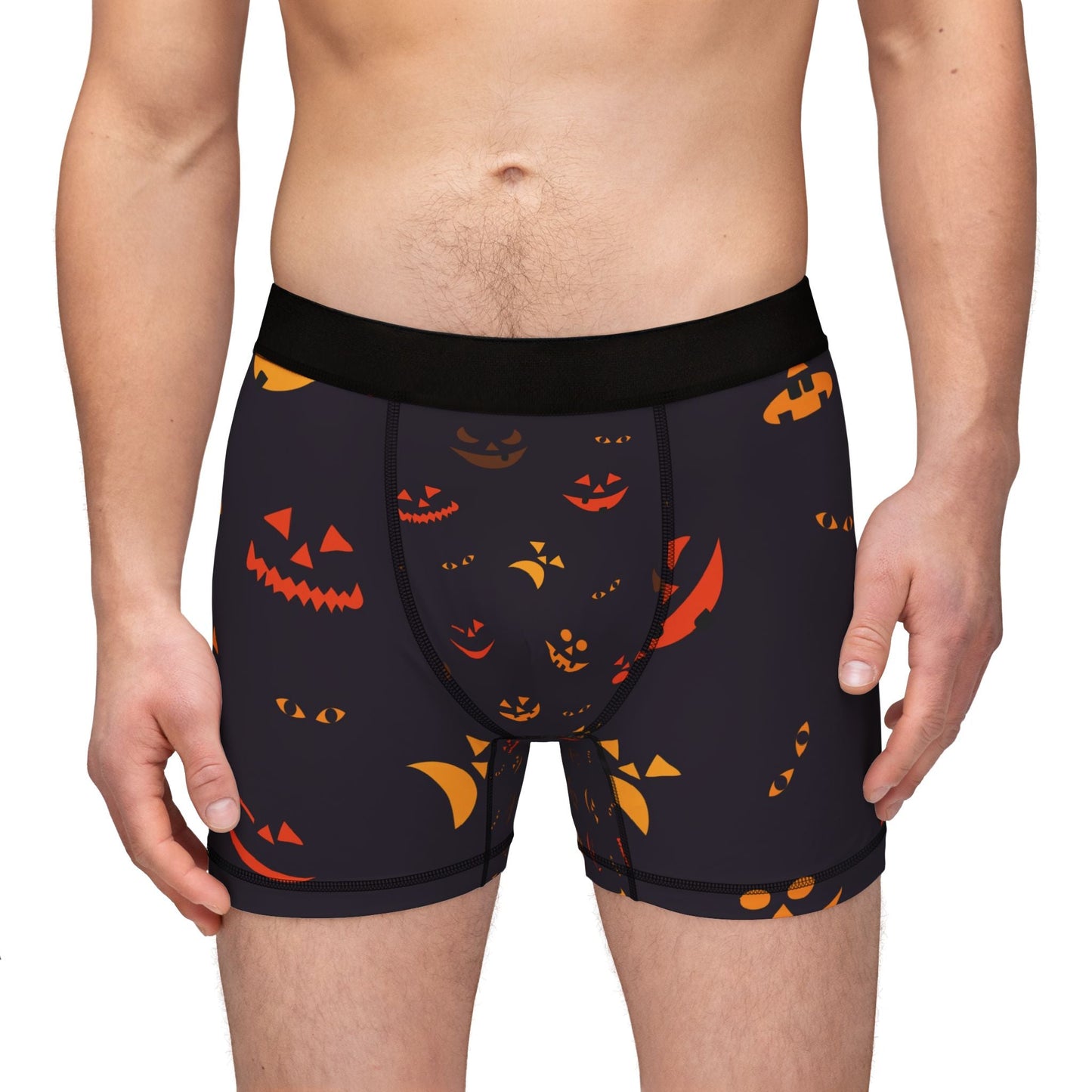 Halloween Men's Boxers, Spooky Print Underwear, Unique Gift for Him, Fun and Festive Boxer Briefs, Comfortable Loungewear - MaisonThreadory