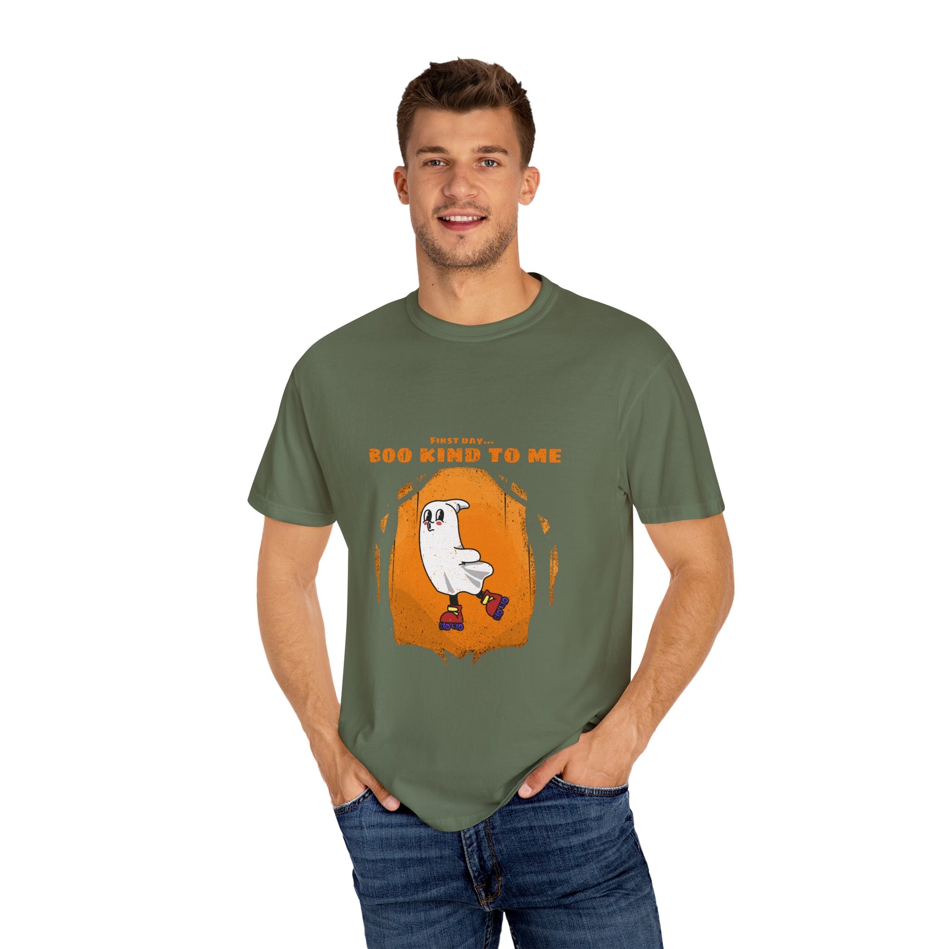 Playful Message T-Shirt: Boo Kind To Me, Funny Graphic Tee, Unisex Cotton Top, Casual Wear, Gift for Friends - MaisonThreadory