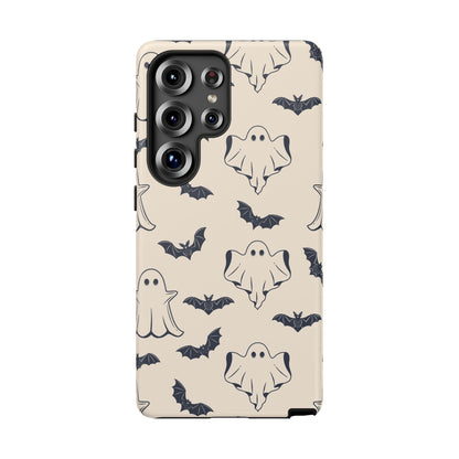 Halloween Phone Case, Ghosts and Bats, Cute Phone Cover, Spooky Accessories, Fall Decor, Gifts for Her, Halloween Party - MaisonThreadory
