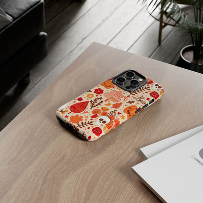 Autumn Phone Case - Cozy Fall Vibes, Pumpkin Decor, Halloween Gift, Floral Design, Seasonal Aesthetic