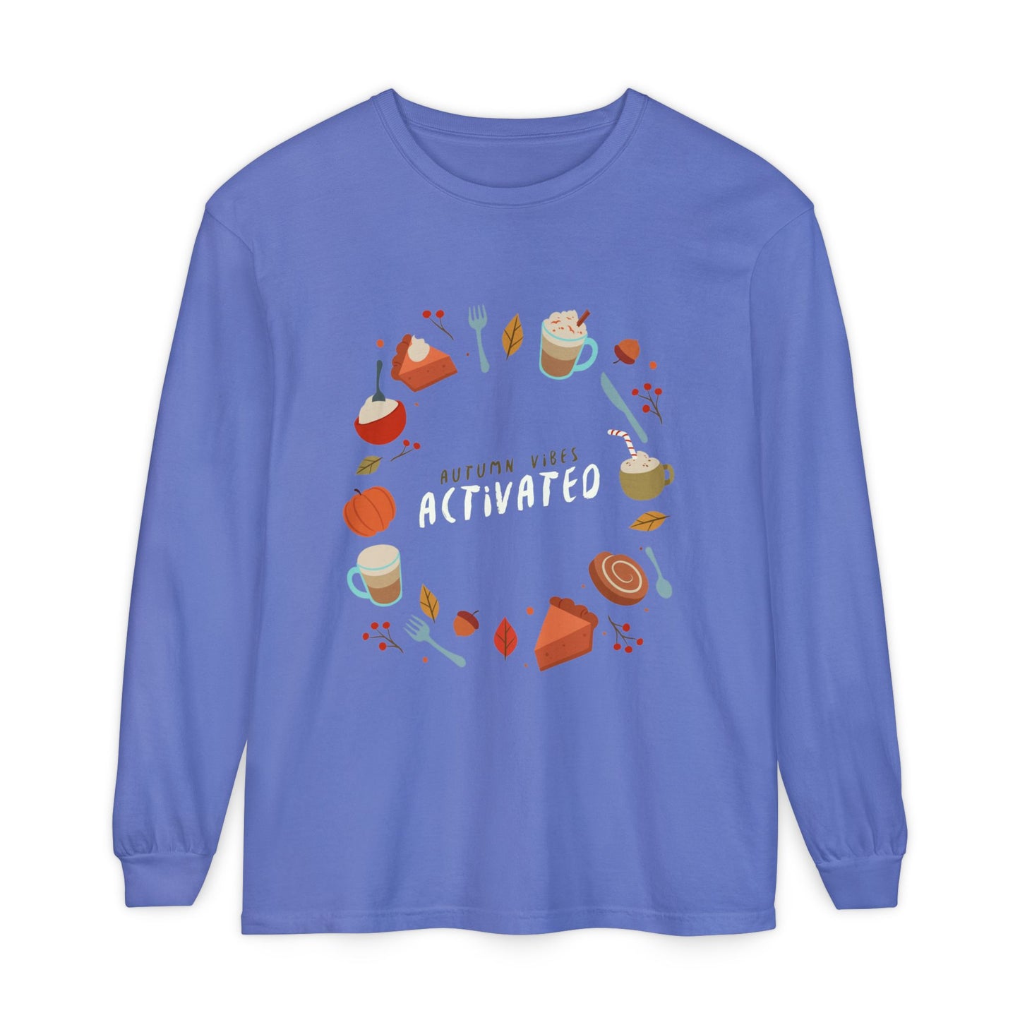 Autumn Vibes Long Sleeve T-Shirt, Cozy Fall Shirt, Unisex Fall Apparel, Thanksgiving Gift, Seasonal Fashion - MaisonThreadory