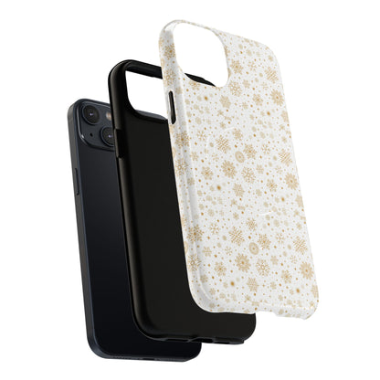 Festive Snowflake Phone Cases for Winter, Holiday Gift, Sleek Design, Winter Accessories, Durable Protection - MaisonThreadory