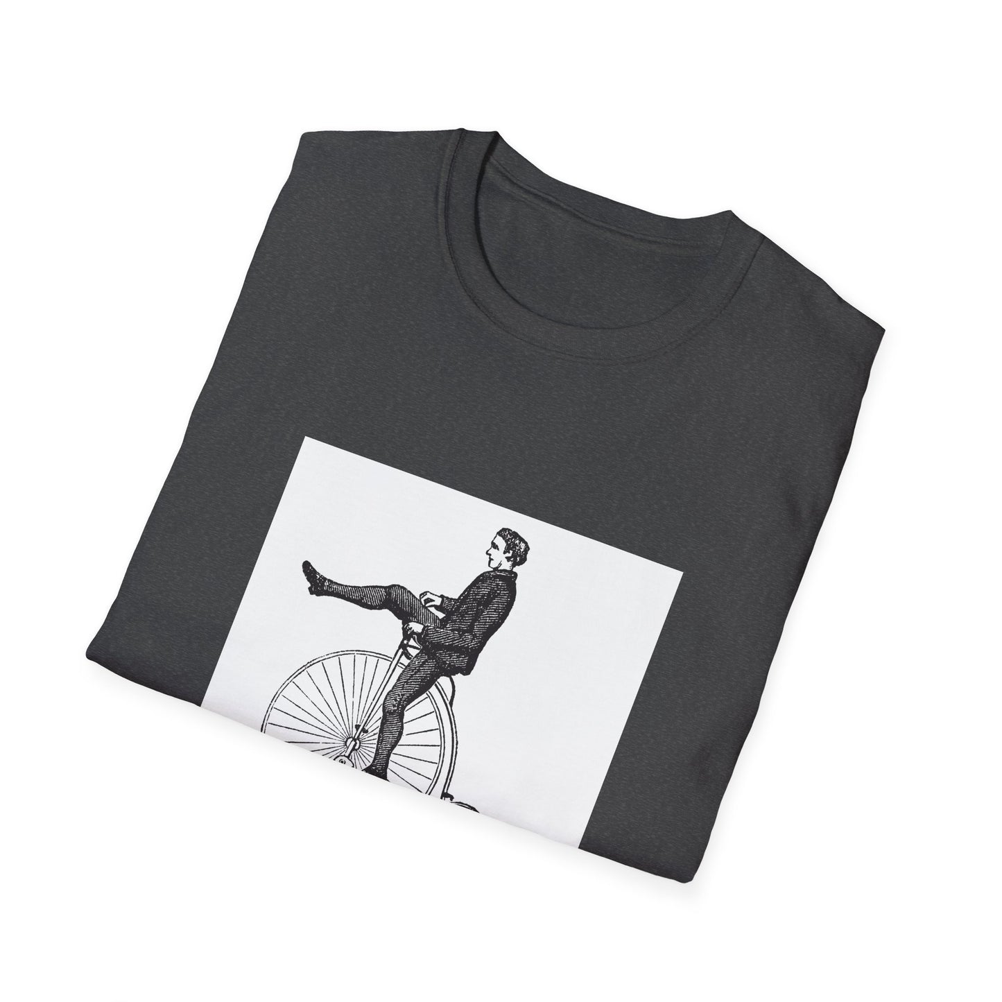 Vintage-Inspired Graphic Tee: "Big Wheel, Big Vision" Unisex Softstyle T-Shirt, Casual Outfit, Funny Gift, Bicycle Lover's Apparel, [...]