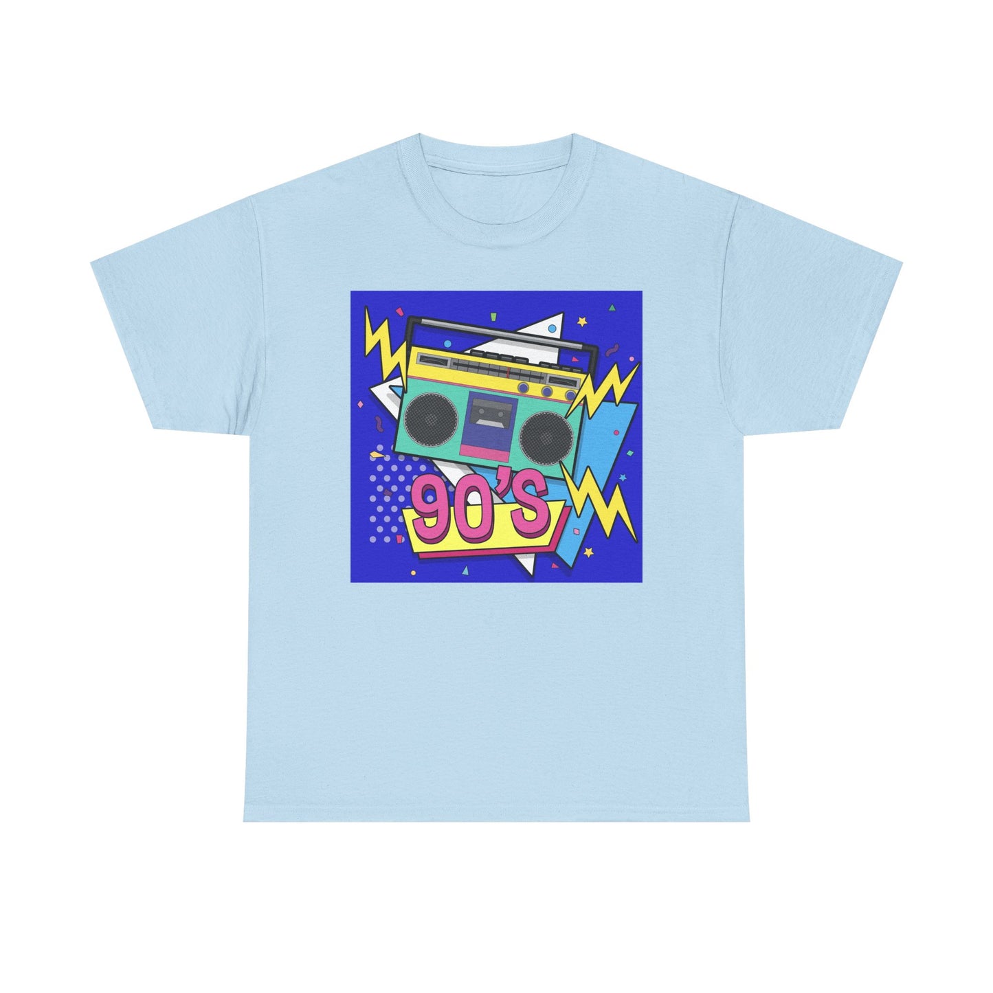 90's Retro Boombox Unisex Heavy Cotton Tee, Nostalgic T-Shirt, 90s Music Apparel, Vintage Style Shirt, Gift for Music Lovers