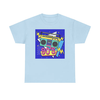 90's Retro Boombox Unisex Heavy Cotton Tee, Nostalgic T-Shirt, 90s Music Apparel, Vintage Style Shirt, Gift for Music Lovers