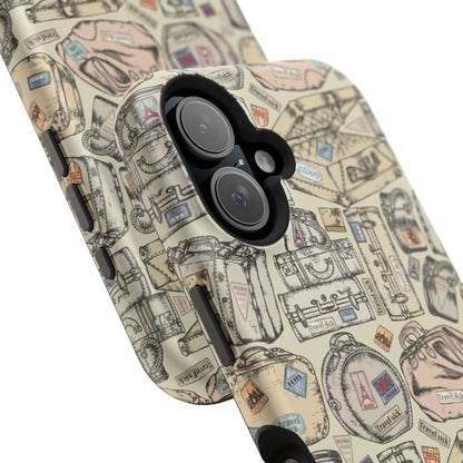Travel-Inspired Magnetic Tough Cases, Unique Phone Accessories, Perfect for Adventurers, Great Gift for Travelers or Holidays