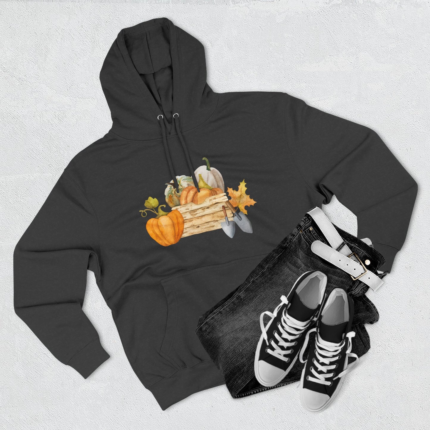 Autumn Harvest Fleece Hoodie, Cozy Fall Sweatshirt, Pumpkin Hoodie, Seasonal Apparel, Gift for Thanksgiving