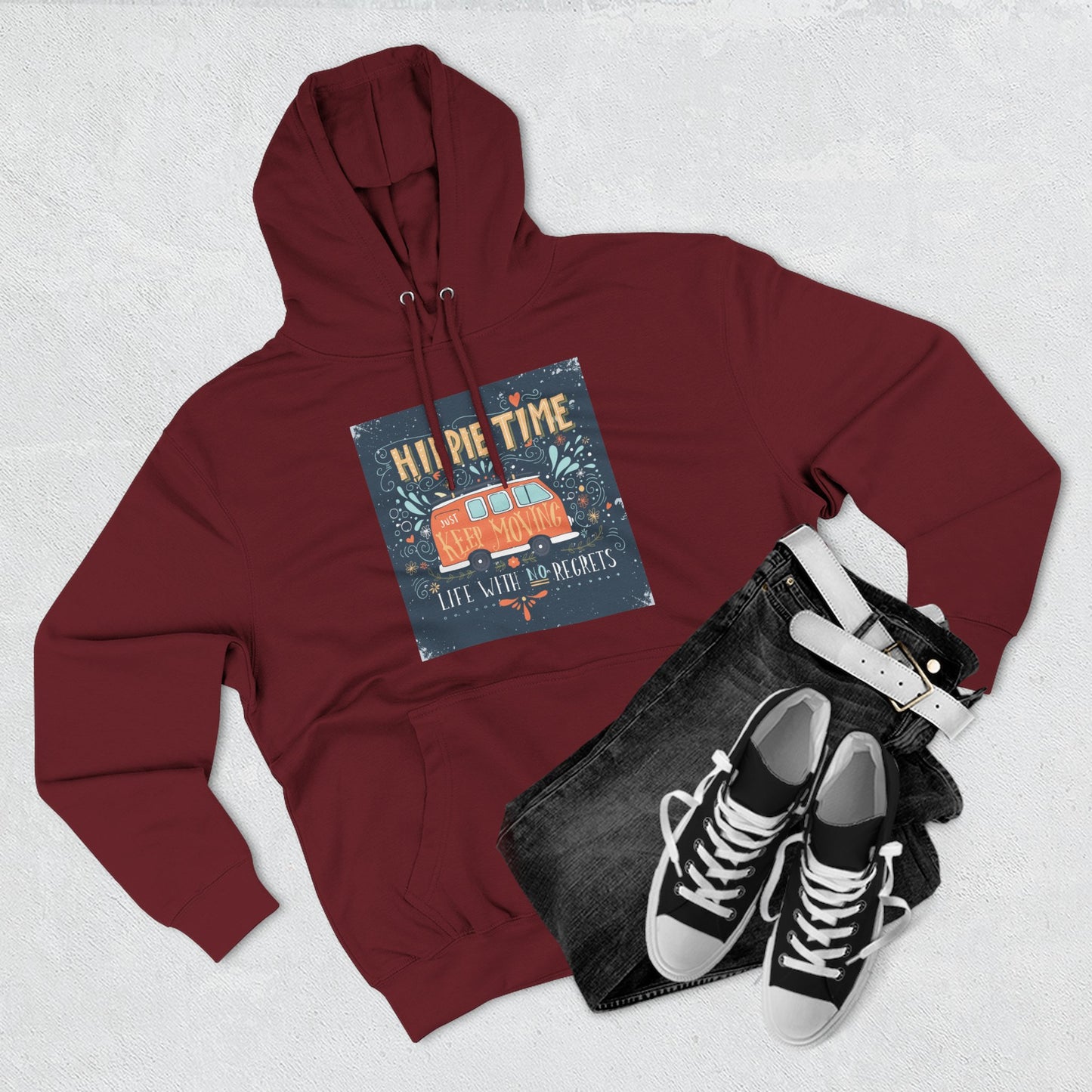 Hip & Cozy Fleece Hoodie - Perfect for Chill Vibes, Gift for Her, Winter Wear, Relaxed Style, Casual Layering - MaisonThreadory