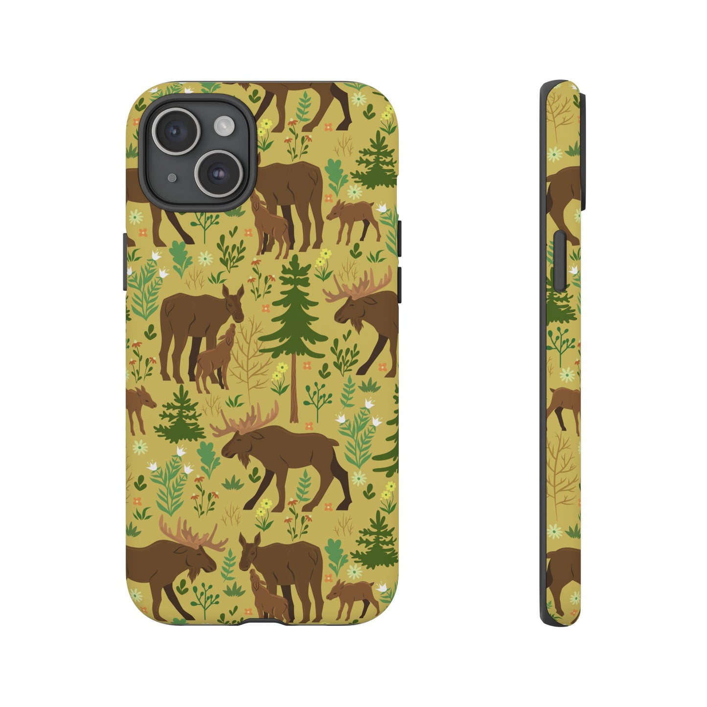 Moose Phone Case - Nature Lover's Accessory, Gifts for Outdoorsy Friends, Wildlife Decor, Eco-Friendly Cover, Forest Adventure Gear - MaisonThreadory