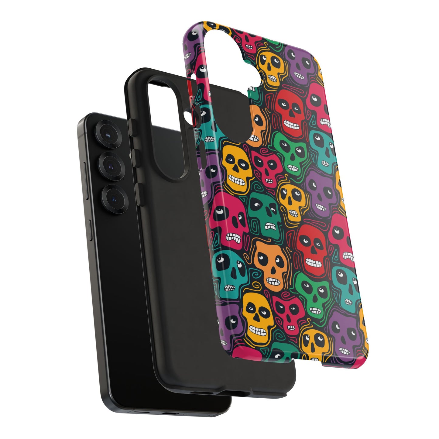 Phone Case, Day of the Dead Tough Case Phone, Mexican Skull Phone Cover, Floral Skeleton Phone Protector, Sugar Skull iPhone Case, Tough