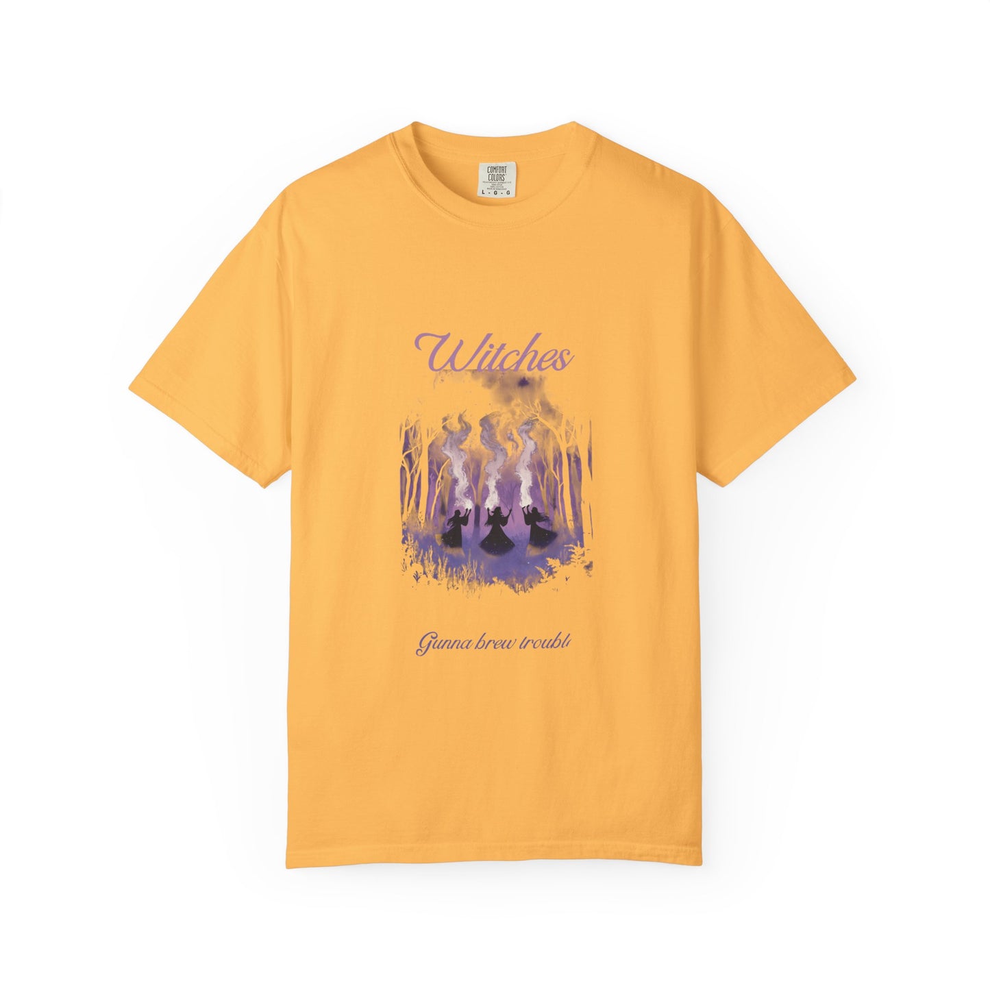 Witches Garment-Dyed T-Shirt | Mystical Apparel for Halloween, Witchy Vibes, Unique Gift, Casual Wear - MaisonThreadory