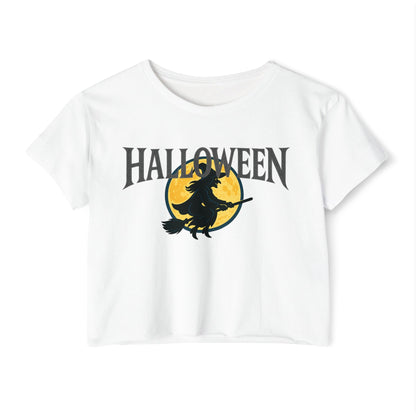 Halloween Witch Women's Festival Crop Top, Halloween Crop Tee, Witchy Outfit, Fall Fashion, Halloween Party Shirt, Cute Festival Clothing
