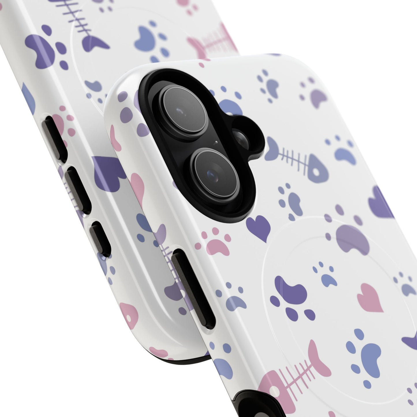 Phone Case — Pastel Paw Print Magnetic Tough Case