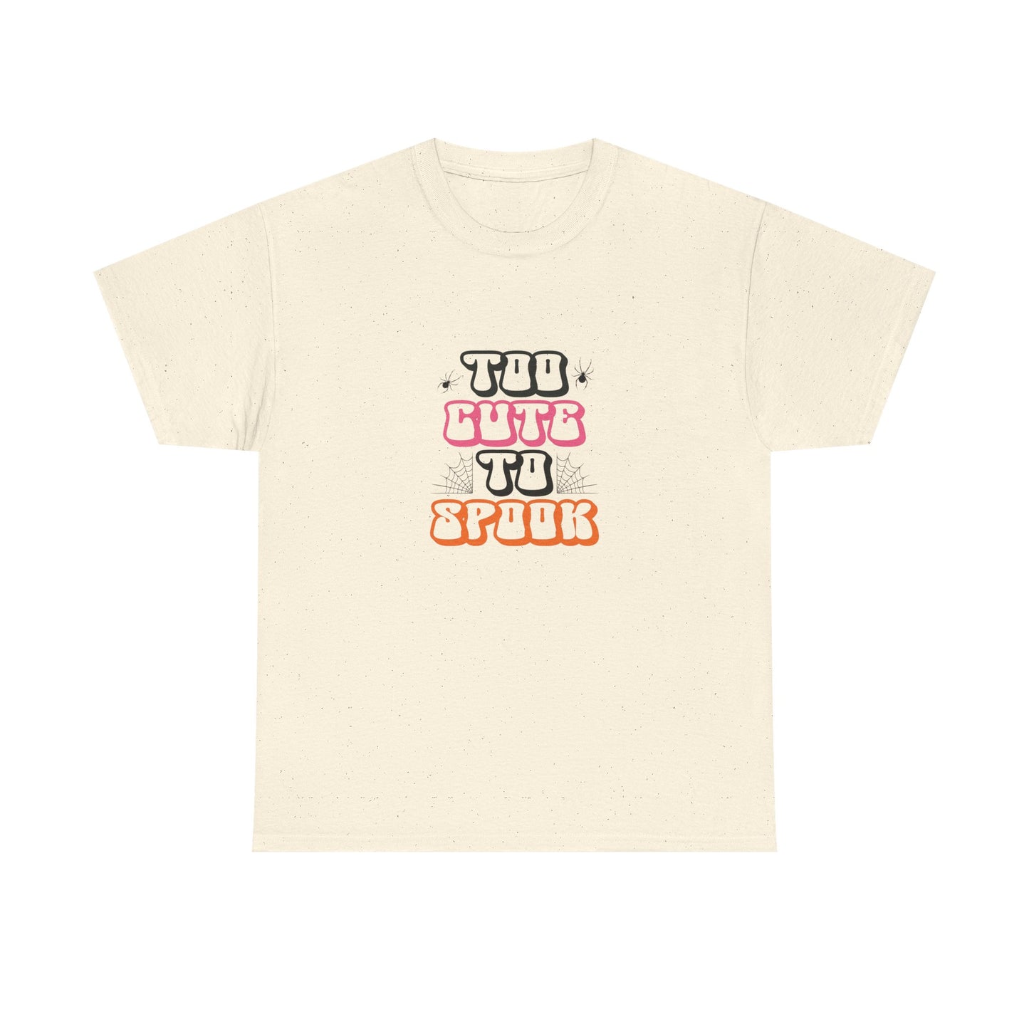 Too Cute to Spook Unisex Heavy Cotton Tee - Fun Halloween Shirt, Fall Festivities, Spooky Vibe, Costume Top, Cute Halloween Apparel - MaisonThreadory