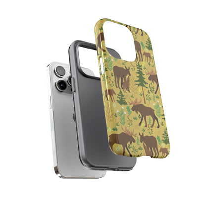 Moose Phone Case - Nature Lover's Accessory, Gifts for Outdoorsy Friends, Wildlife Decor, Eco-Friendly Cover, Forest Adventure Gear - MaisonThreadory