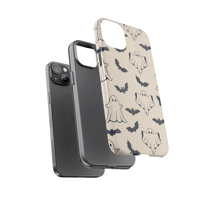 Halloween Phone Case, Ghosts and Bats, Cute Phone Cover, Spooky Accessories, Fall Decor, Gifts for Her, Halloween Party - MaisonThreadory