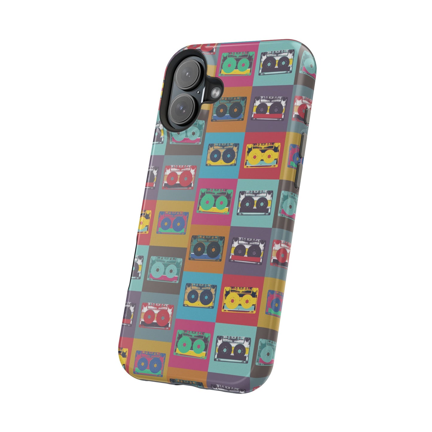 Retro Cassette Tape Phone Case, Vintage Style Tough Case, Music Lover Gift, Funky Tech Accessory, Fun Phone Cover