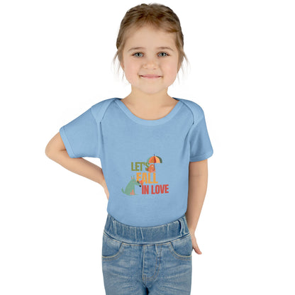 Autumn Baby Bodysuit - Let's Fall in Love, Cute Infant Outfit, Seasonal Gift, Baby Shower Present, Little One's Fall Fashion - MaisonThreadory