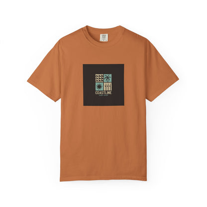Coastline T-Shirt, Unisex Garment-Dyed Tee, Casual Summer Wear, Coastal Vibes, Beach Day Apparel, Vacation Essential - MaisonThreadory