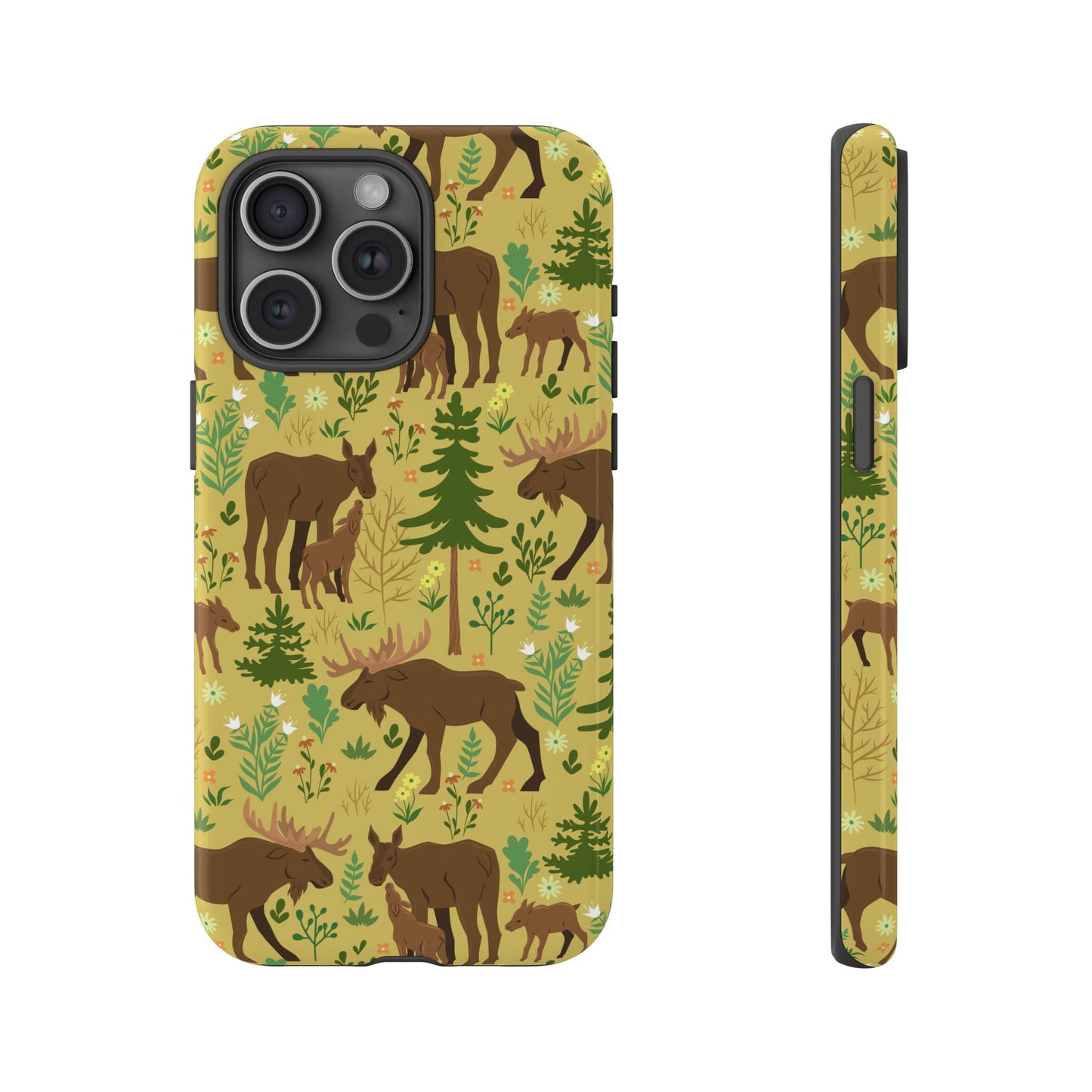 Moose Phone Case - Nature Lover's Accessory, Gifts for Outdoorsy Friends, Wildlife Decor, Eco-Friendly Cover, Forest Adventure Gear - MaisonThreadory