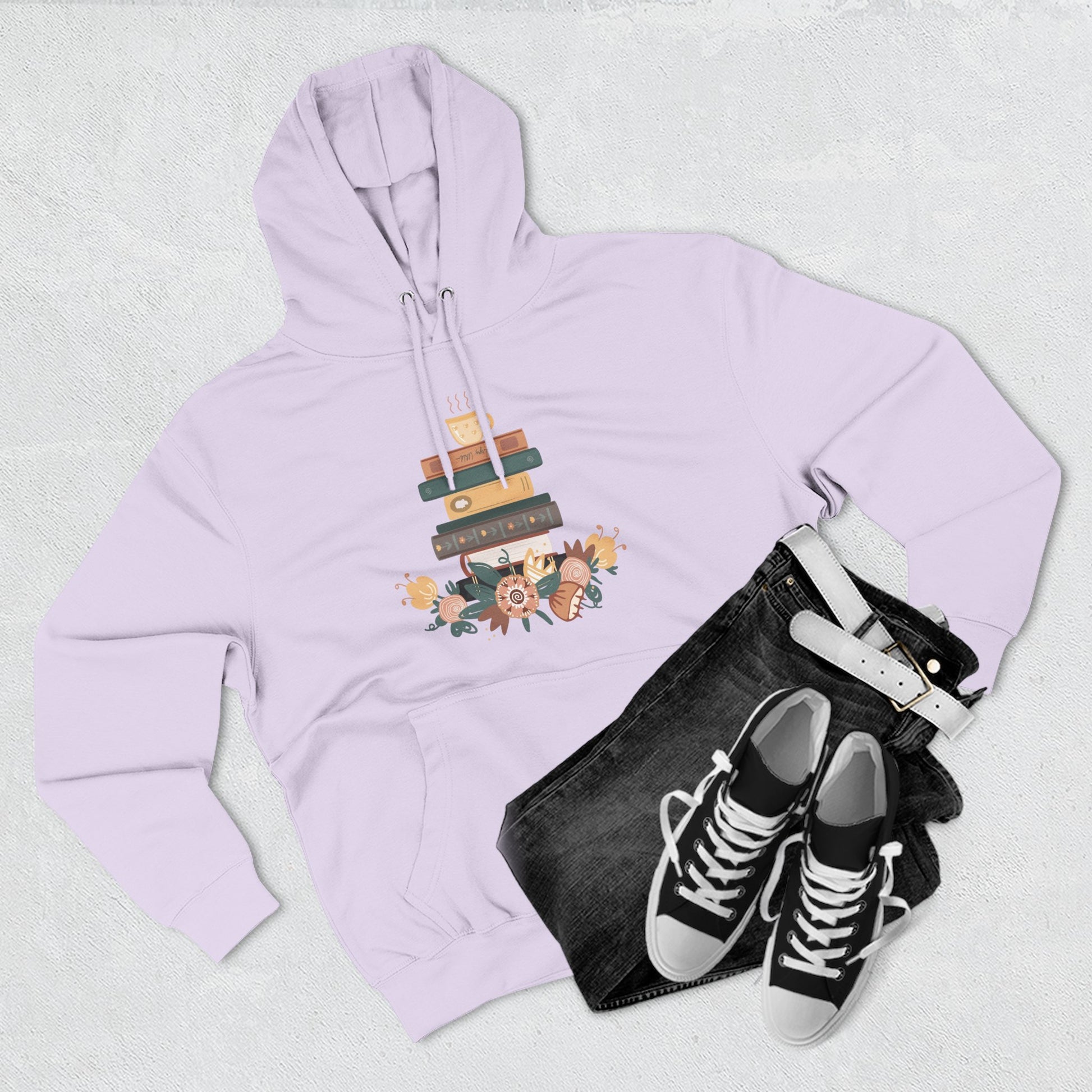 Cozy Book Lover's Hoodie | Three-Panel Fleece, Reading Gift, Literary Sweatshirt, Casual Apparel, Birthday Present, Book Club Outfit - MaisonThreadory