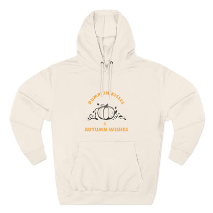 Autumn Wishes Fleece Hoodie, Cozy Fall Hoodie, Pumpkin Hoodie, Halloween Sweatshirt, Gift for Her, Seasonal Fashion - MaisonThreadory