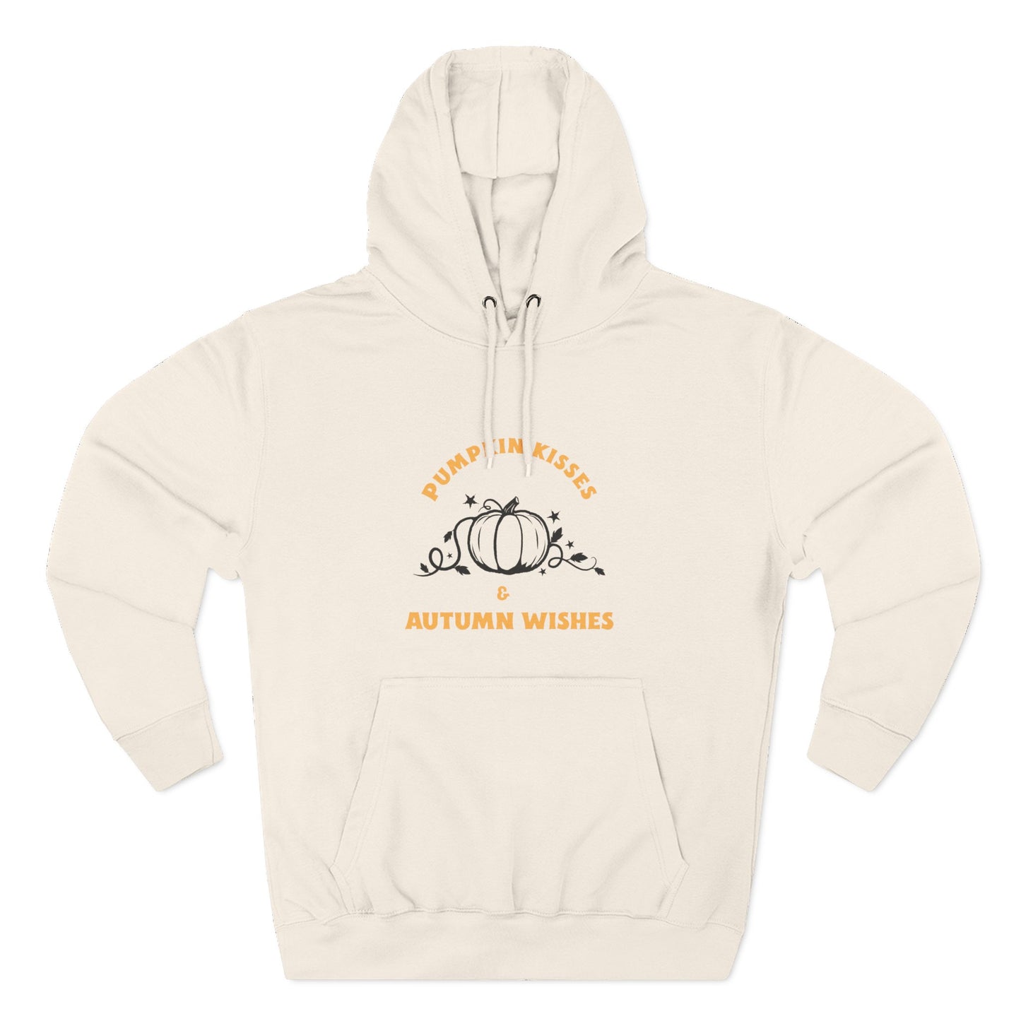 Autumn Wishes Fleece Hoodie, Cozy Fall Hoodie, Pumpkin Hoodie, Halloween Sweatshirt, Gift for Her, Seasonal Fashion - MaisonThreadory