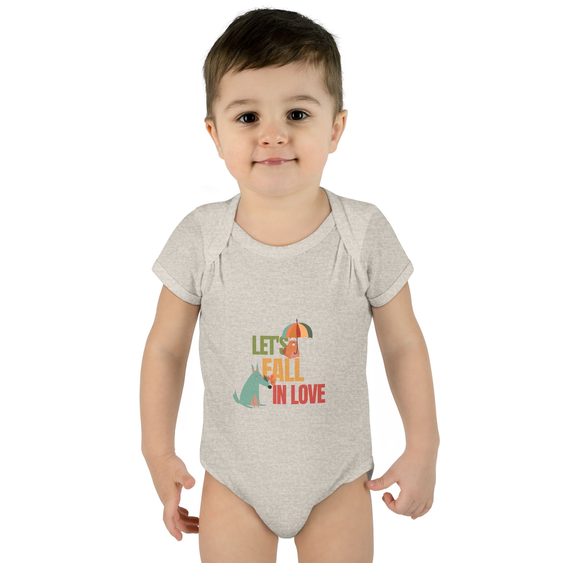 Autumn Baby Bodysuit - Let's Fall in Love, Cute Infant Outfit, Seasonal Gift, Baby Shower Present, Little One's Fall Fashion - MaisonThreadory