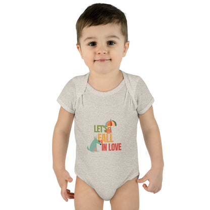 Autumn Baby Bodysuit - Let's Fall in Love, Cute Infant Outfit, Seasonal Gift, Baby Shower Present, Little One's Fall Fashion - MaisonThreadory