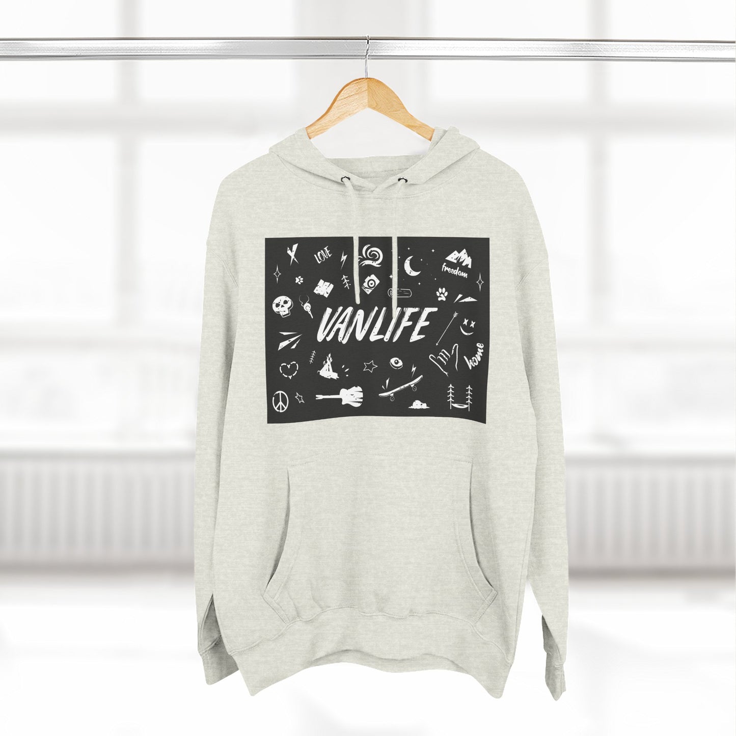 Vanlife Adventure Hoodie - Cozy Fleece Sweatshirt for Travel Lovers, Outdoor Enthusiasts, Camping, Road Trips, Gift for Explorer - MaisonThreadory