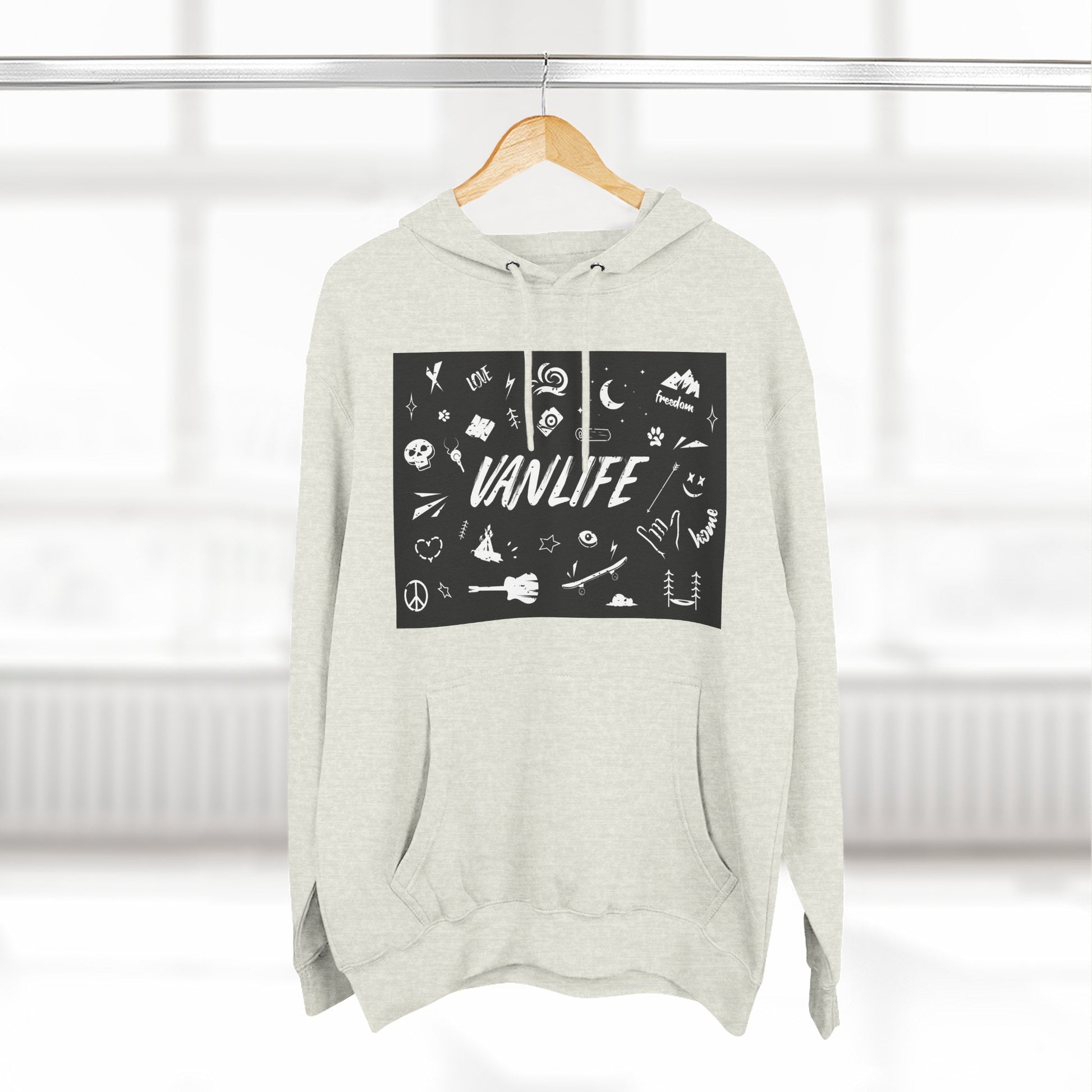 Vanlife Adventure Hoodie - Cozy Fleece Sweatshirt for Travel Lovers, Outdoor Enthusiasts, Camping, Road Trips, Gift for Explorer - MaisonThreadory