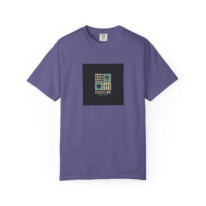 Coastline T-Shirt, Unisex Garment-Dyed Tee, Casual Summer Wear, Coastal Vibes, Beach Day Apparel, Vacation Essential - MaisonThreadory