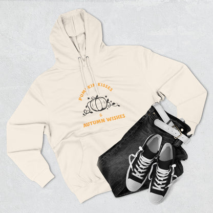 Autumn Wishes Fleece Hoodie, Cozy Fall Hoodie, Pumpkin Hoodie, Halloween Sweatshirt, Gift for Her, Seasonal Fashion - MaisonThreadory