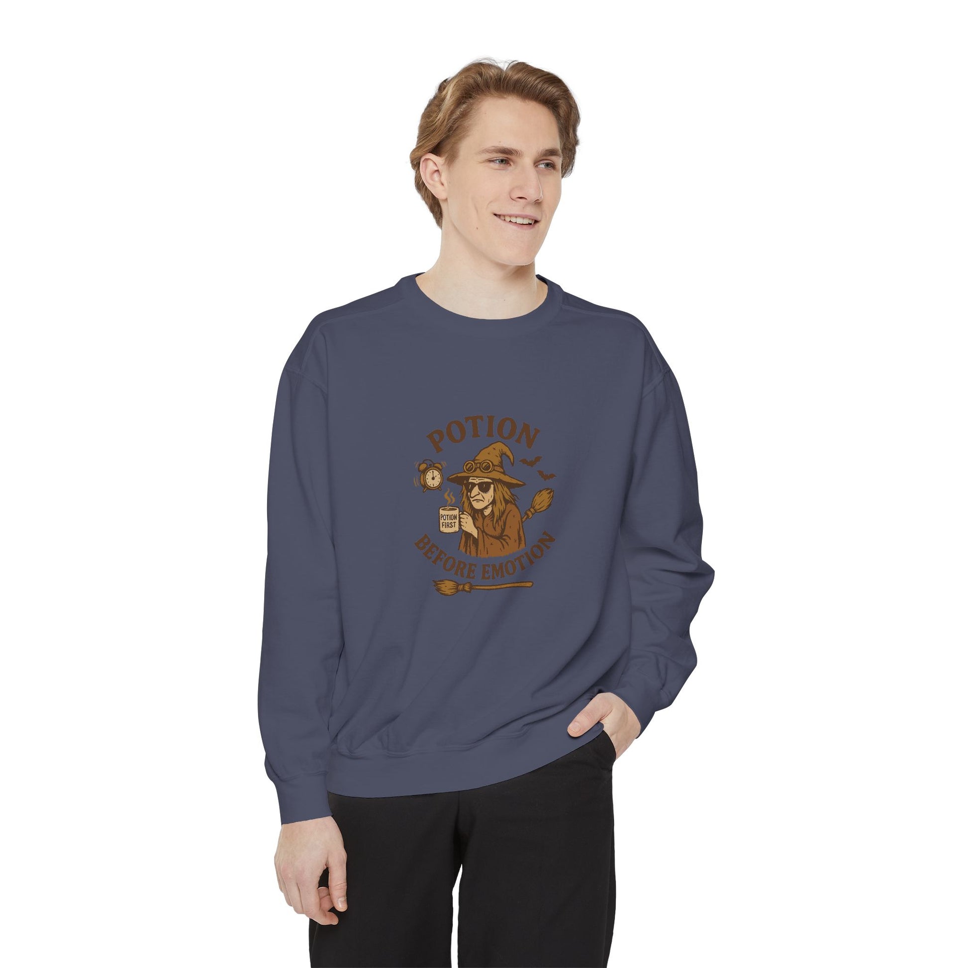 Potion Before Emotion Sweatshirt | Unisex Magical Sweatshirt for Cozy Days, Witchy Gifts, Halloween Apparel, Birthday Present, [...] - MaisonThreadory