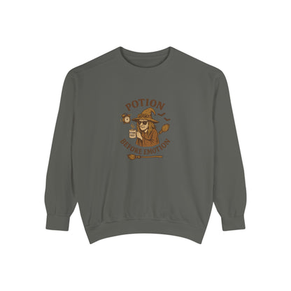 Potion Before Emotion Sweatshirt | Unisex Magical Sweatshirt for Cozy Days, Witchy Gifts, Halloween Apparel, Birthday Present, [...] - MaisonThreadory
