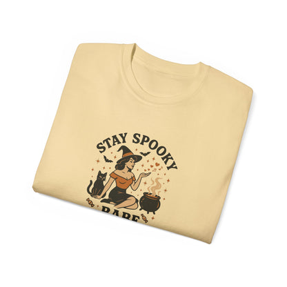 Spooky Halloween Unisex Tee, Stay Spooky Babe Shirt, Plus Size Halloween T-Shirt, Cute Witch Tee, Fall Festive Apparel