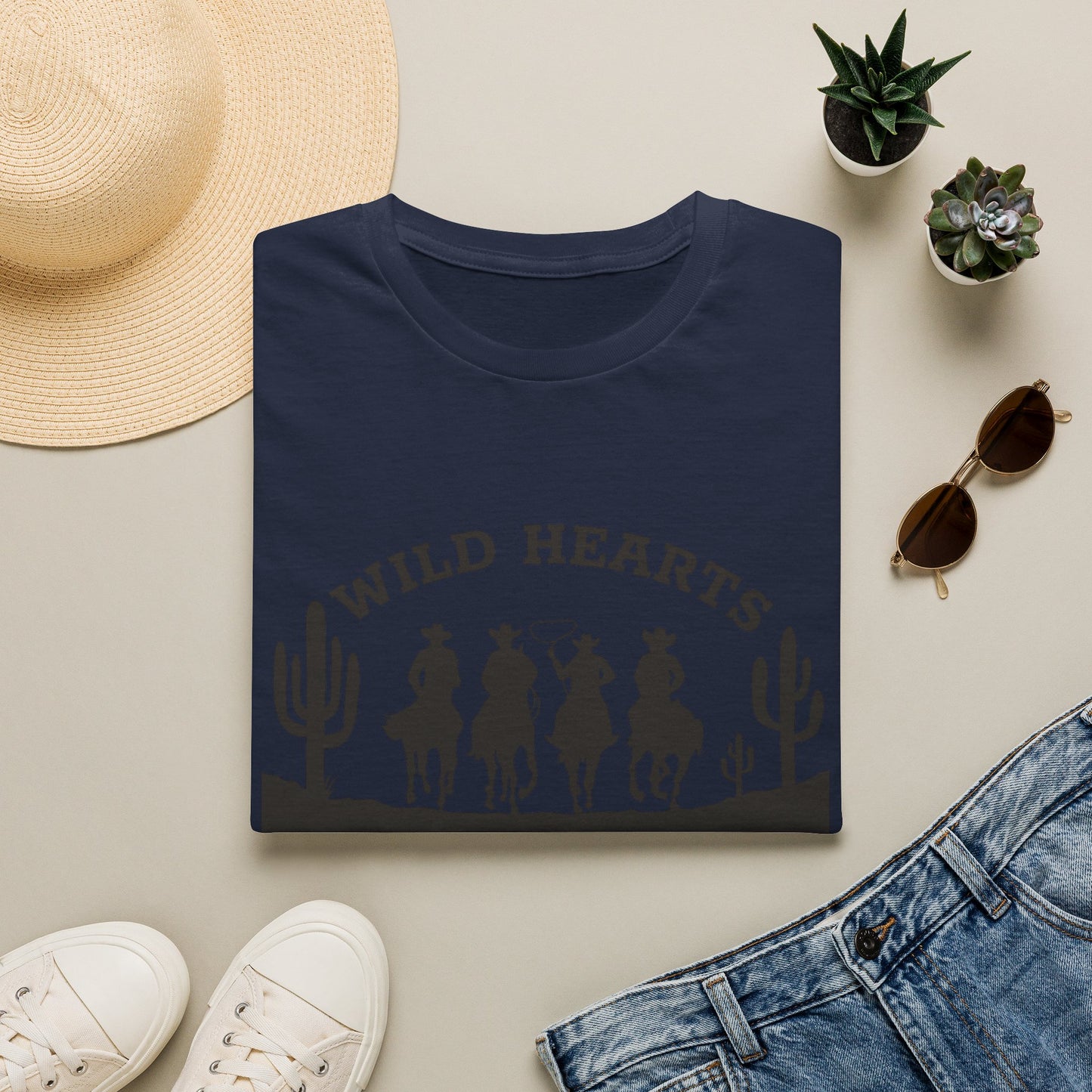 Wild Hearts Run Free T‑Shirt — Western Cowboy Rodeo Graphic Tee