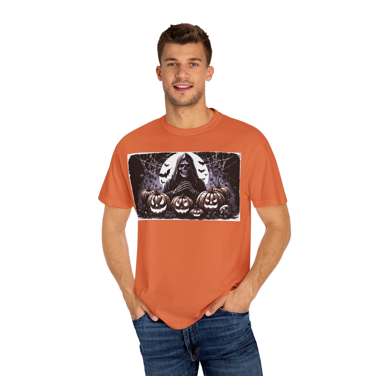 Spooky Halloween T-shirt, Unisex Graphic Tee, Ghostly Apparel, Fall Fashion, Pumpkin Shirt, Halloween Costume Top