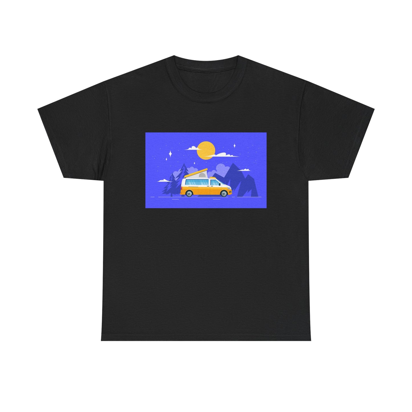 Vintage Van Adventure Tee, Unisex Heavy Cotton Tee, Summer Road Trip Shirt, Camping T-Shirt, Travel Gift, Outdoor Enthusiasts - MaisonThreadory