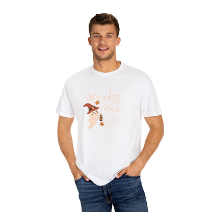 Spooky Ghost T-Shirt, Halloween Apparel, Unisex Tee, Fall Fashion, Cute Ghost Design, Perfect for Autumn Celebrations - MaisonThreadory