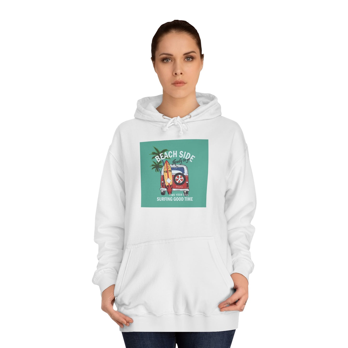 Beachside Vibes Unisex Hoodie | Perfect for College Students, Cozy Days, Summer Vacations, Gift for Friends, Casual Wear - MaisonThreadory