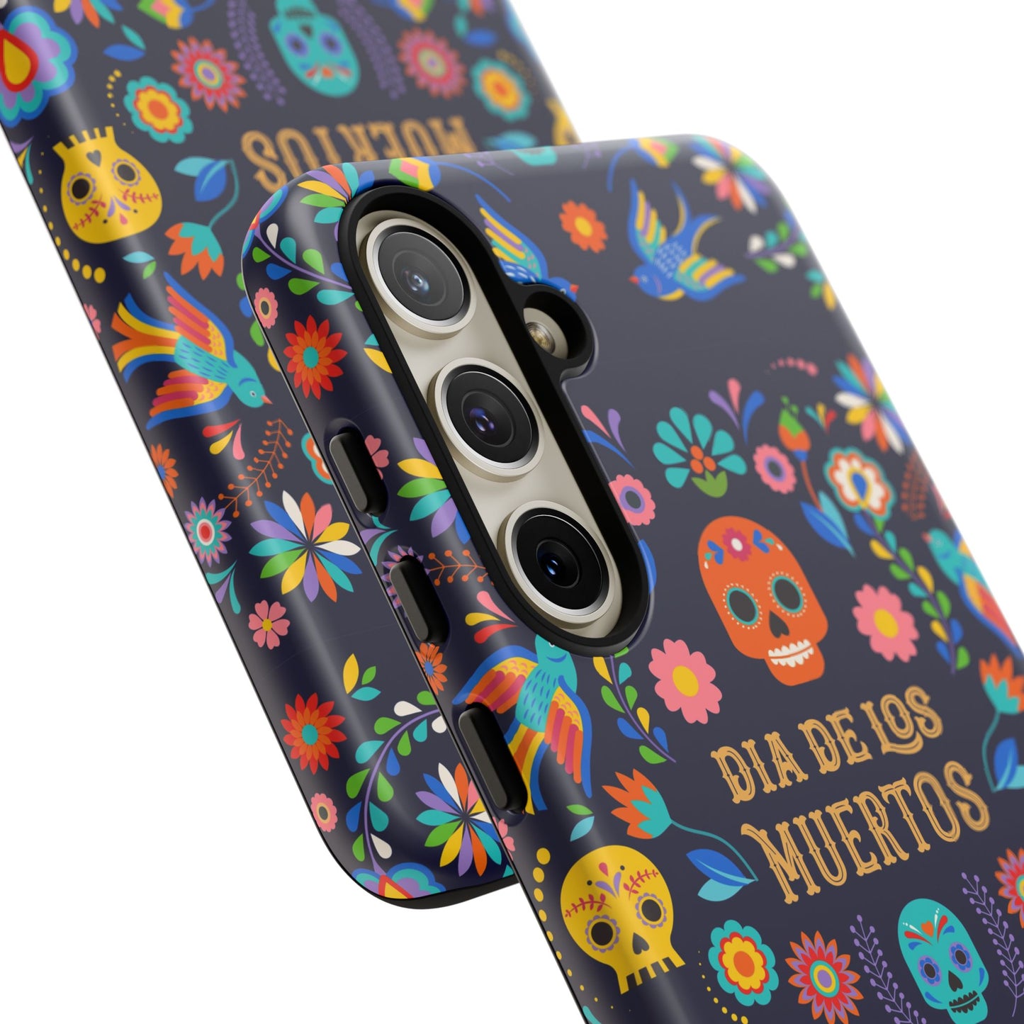 Colorful Dia de los Muertos Phone Case, Skull Design, Floral Phone Cover, Sugar Skull Accessories, Day of the Dead Gift