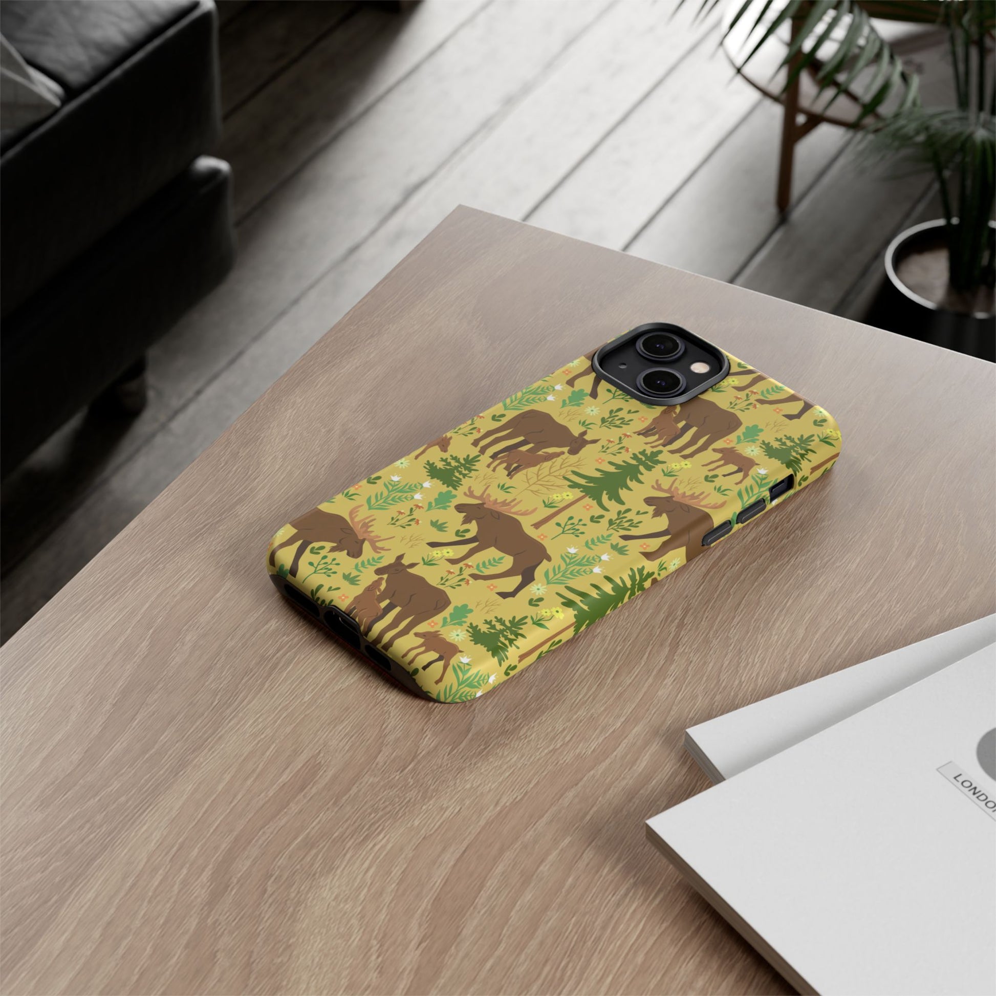Moose Phone Case - Nature Lover's Accessory, Gifts for Outdoorsy Friends, Wildlife Decor, Eco-Friendly Cover, Forest Adventure Gear - MaisonThreadory