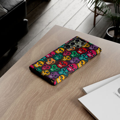 Phone Case, Day of the Dead Tough Case Phone, Mexican Skull Phone Cover, Floral Skeleton Phone Protector, Sugar Skull iPhone Case, Tough