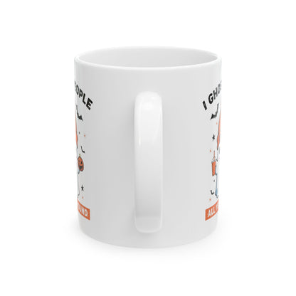 Spooky Season Ceramic Mug, Halloween Gift, Funny Coffee Cup, Ghoulish Drinkware, Fall Decor, Witchy Vibes - MaisonThreadory