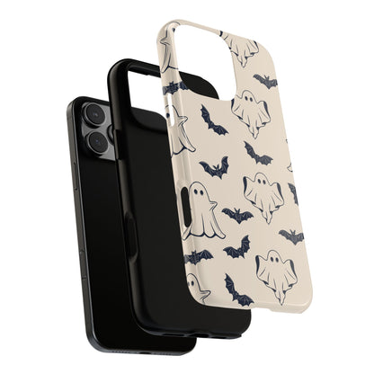 Halloween Phone Case, Ghosts and Bats, Cute Phone Cover, Spooky Accessories, Fall Decor, Gifts for Her, Halloween Party - MaisonThreadory
