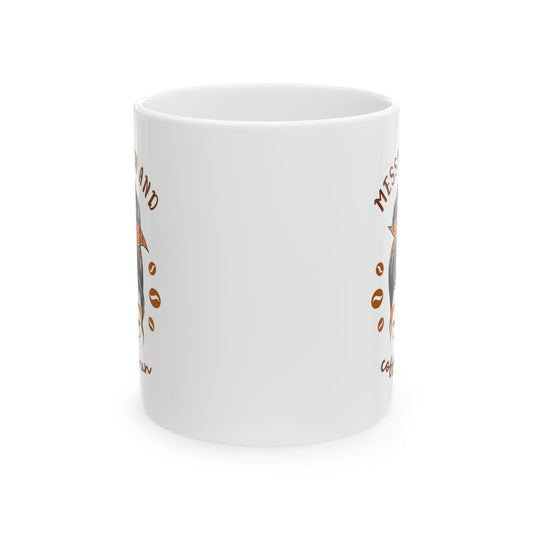 Ceramic Mug with Messy Hair and Coffee Vibes, Funny Gift for Coffee Lovers, Cute Kitchen Decor, Perfect for Birthdays, Holidays, [...] - MaisonThreadory